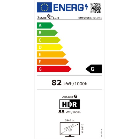 Televizor Smart Tech SMT50S10UC2U2G1, 126 cm, Smart Android, LED, 4K Ultra HD, Clasa G