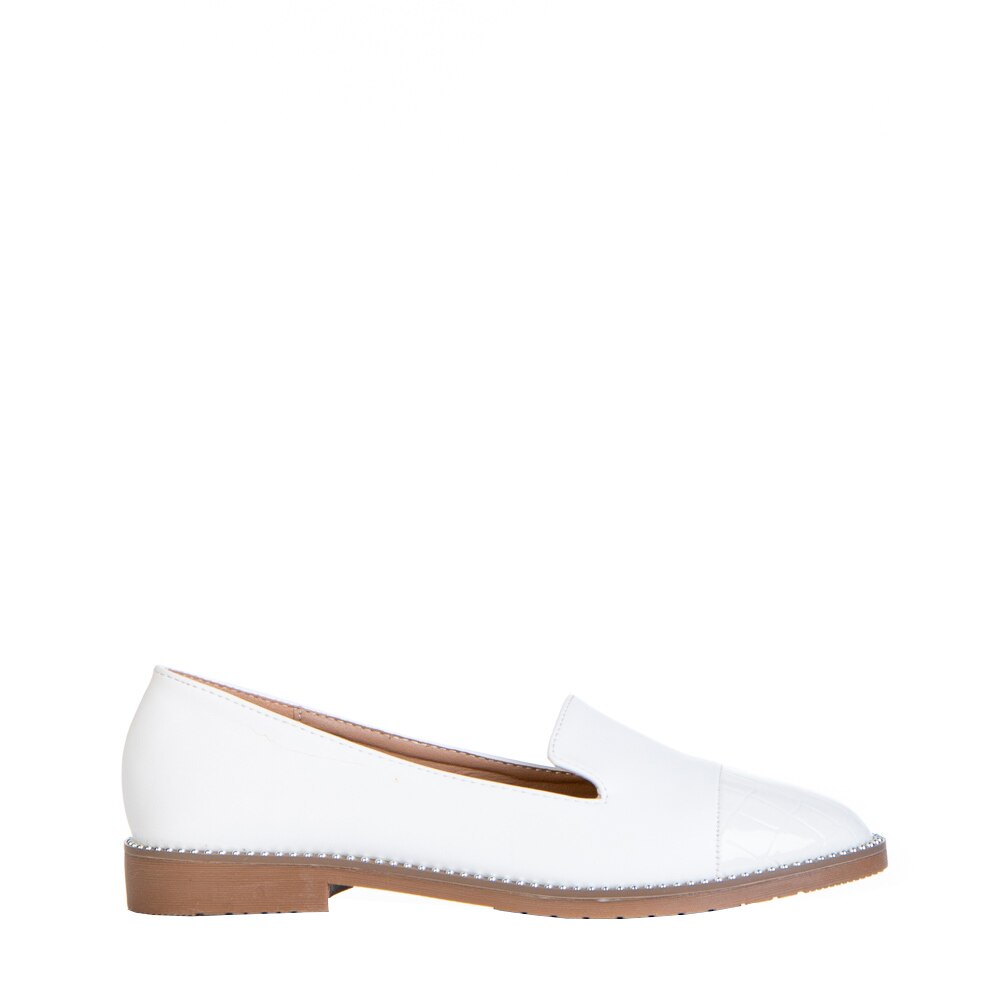 Mocasini dama Carena, Alb