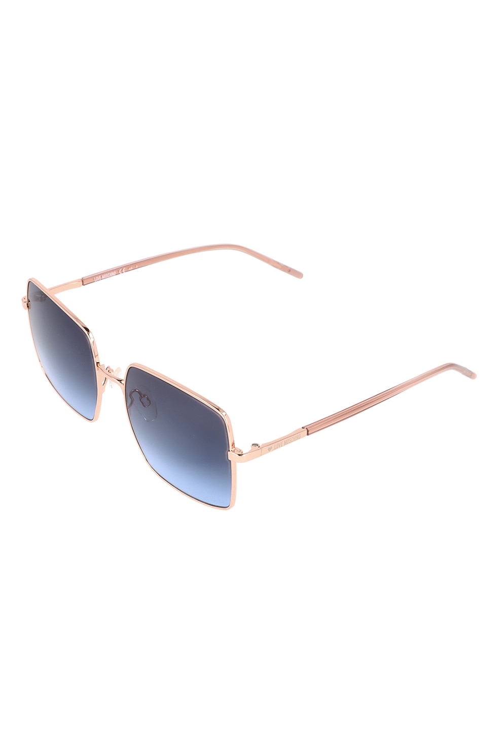 Love Moschino, Ochelari de soare patrati cu lentile in degrade, auriu rose, 56-18-140 Standard