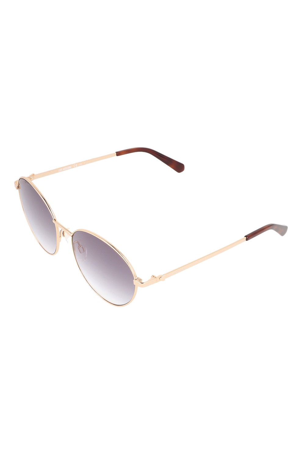 Love Moschino, Ochelari de soare ovali, Auriu, 55-17-140 Standard