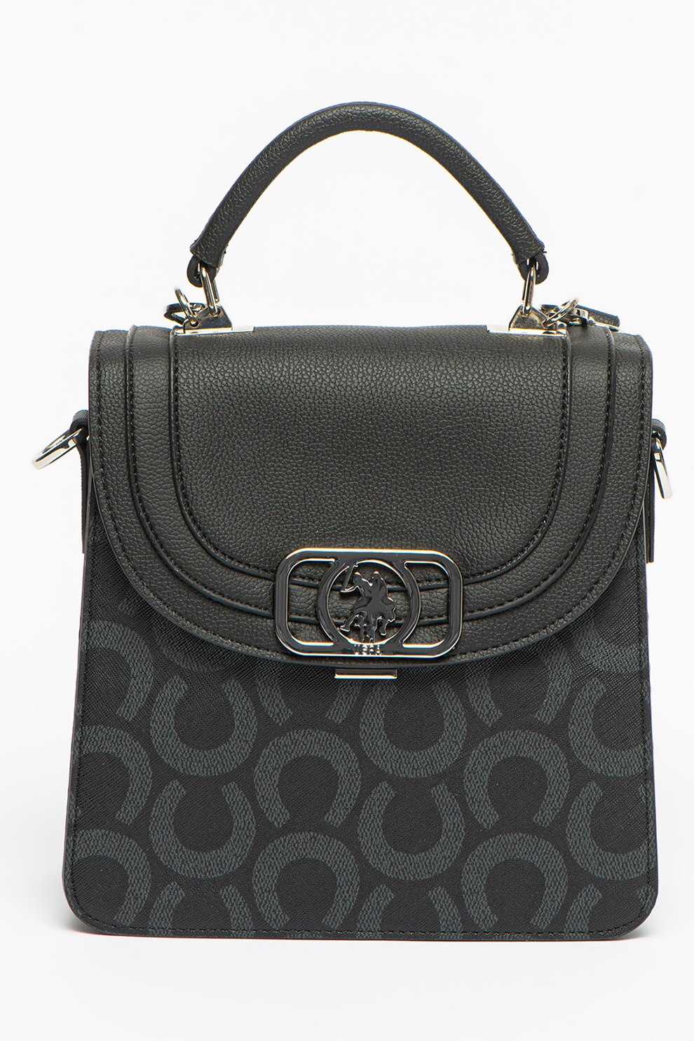 U.S. Polo Assn., Rucsac convertibil cu barete detasabile, Negru