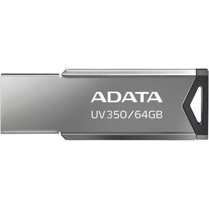 USB Flash памет ADATA UV350 64GB, USB 3.2, Сребрист