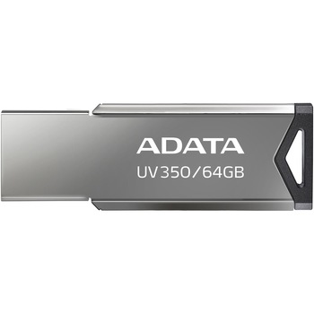 Memorie USB ADATA UV350 64GB, USB 3.2, Argintiu Memorie USB ADATA UV350 64GB, USB 3.2, Argintiu