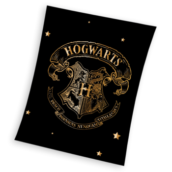 Patura Polar Harry Potter Hogwarts , 150 x 200 cm, Negru Patura Polar Harry Potter Hogwarts , 150 x 200 cm, Negru