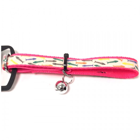 Zgarda pentru pisici Enjoy HQ, Reflectorizanta, Nylon, XS, Roz, 1.2X35cm 150702