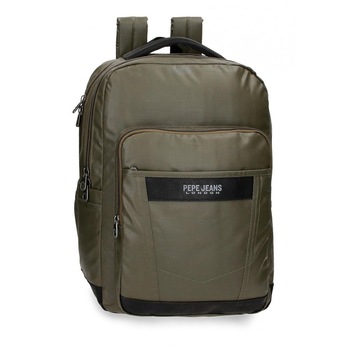 Rucsac casual 2 compartimente, compartiment laptop/tableta, Pepe Jeans Paxton, kaki, 31x44x15 cm Rucsac casual 2 compartimente, compartiment laptop/tableta, Pepe Jeans Paxton, kaki, 31x44x15 cm