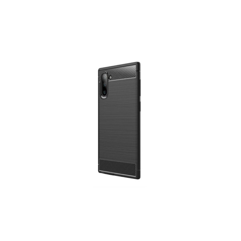 Husa cu insertii de carbon pentru Samsung Galaxy Note 10, bumper, Negru