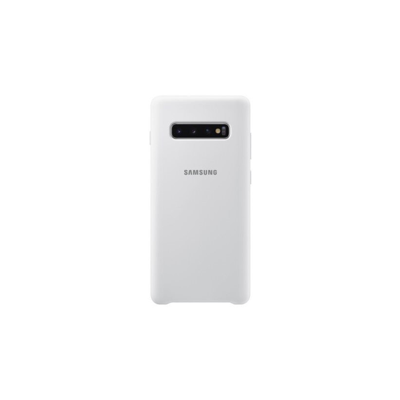 Husa din silicon de protectie pentru Samsung Galaxy S10, ultraslim, Alb