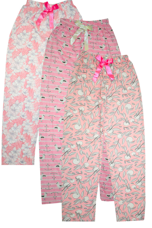 Set trei pantaloni lungi Serena din bumbac, imprimeuri 15