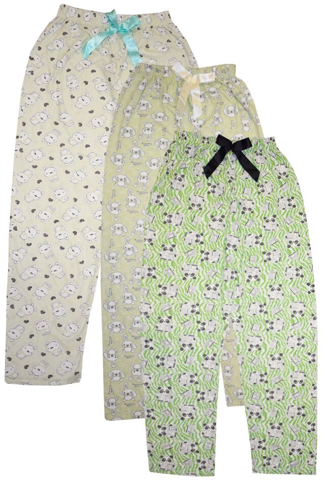 Set trei pantaloni lungi Serena din bumbac, imprimeuri 12