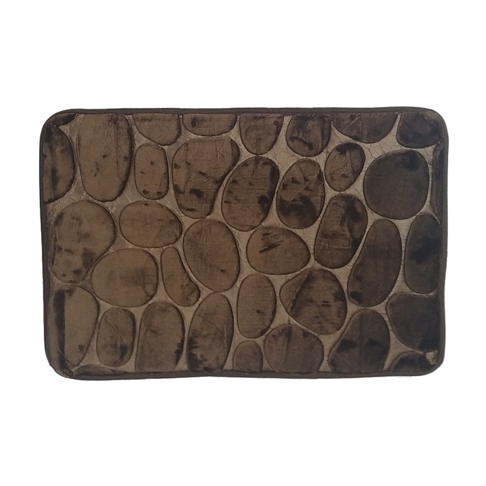 Covoras baie, Nichita Impex SRL, model Piatra, maro, 40x60 cm