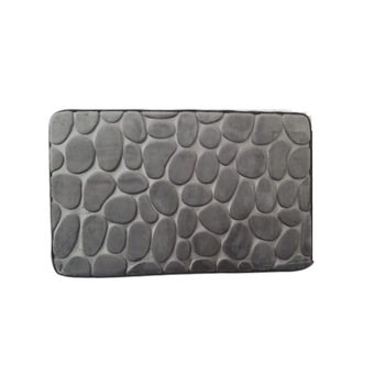 Covoras baie, Nichita Impex SRL, model Piatra, gri, 50x80 cm Covoras baie, Nichita Impex SRL, model Piatra, gri, 50x80 cm