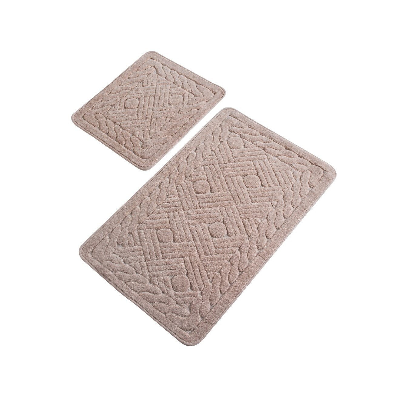 Set 2 covorase baie bumbac, 50x60cm, 60x100cm, Alessia Home, Daniel - Powder