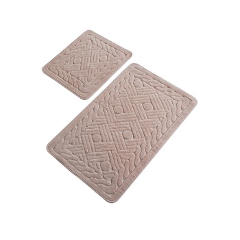 Set 2 covorase baie bumbac, 50x60cm, 60x100cm, Alessia Home, Daniel - Powder Set 2 covorase baie bumbac, 50x60cm, 60x100cm, Alessia Home, Daniel - Powder