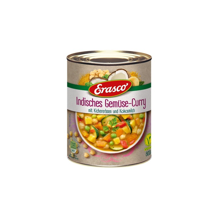 Curry, vegetal, indian, Erasco, 800 g