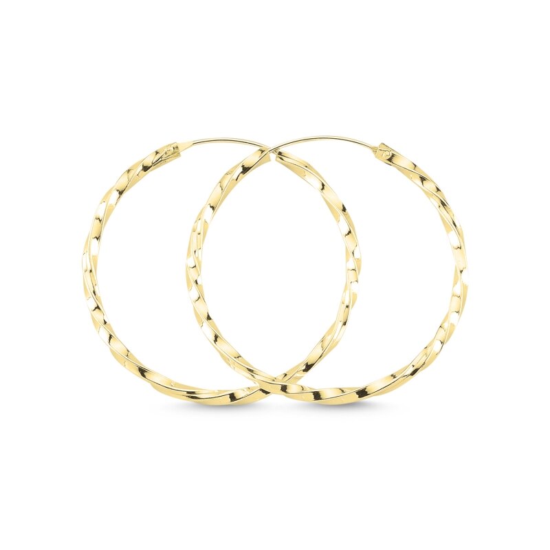 Cercei agint cu cerc rasucit de 35 mm, BeSpecial, ETU0355