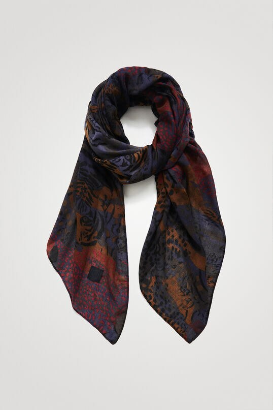 Esarfa, Desigual , Animal print , Multicolor