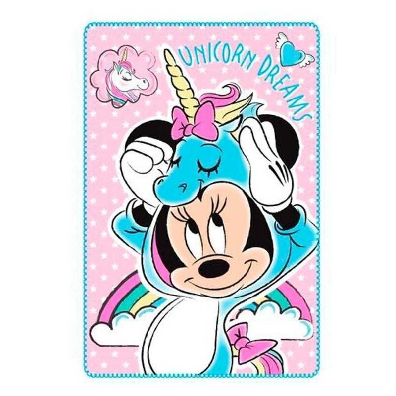 Patura Polar Minnie Mouse Unicorn Dreams, 100 x 150 cm, Roz eMAG.ro
