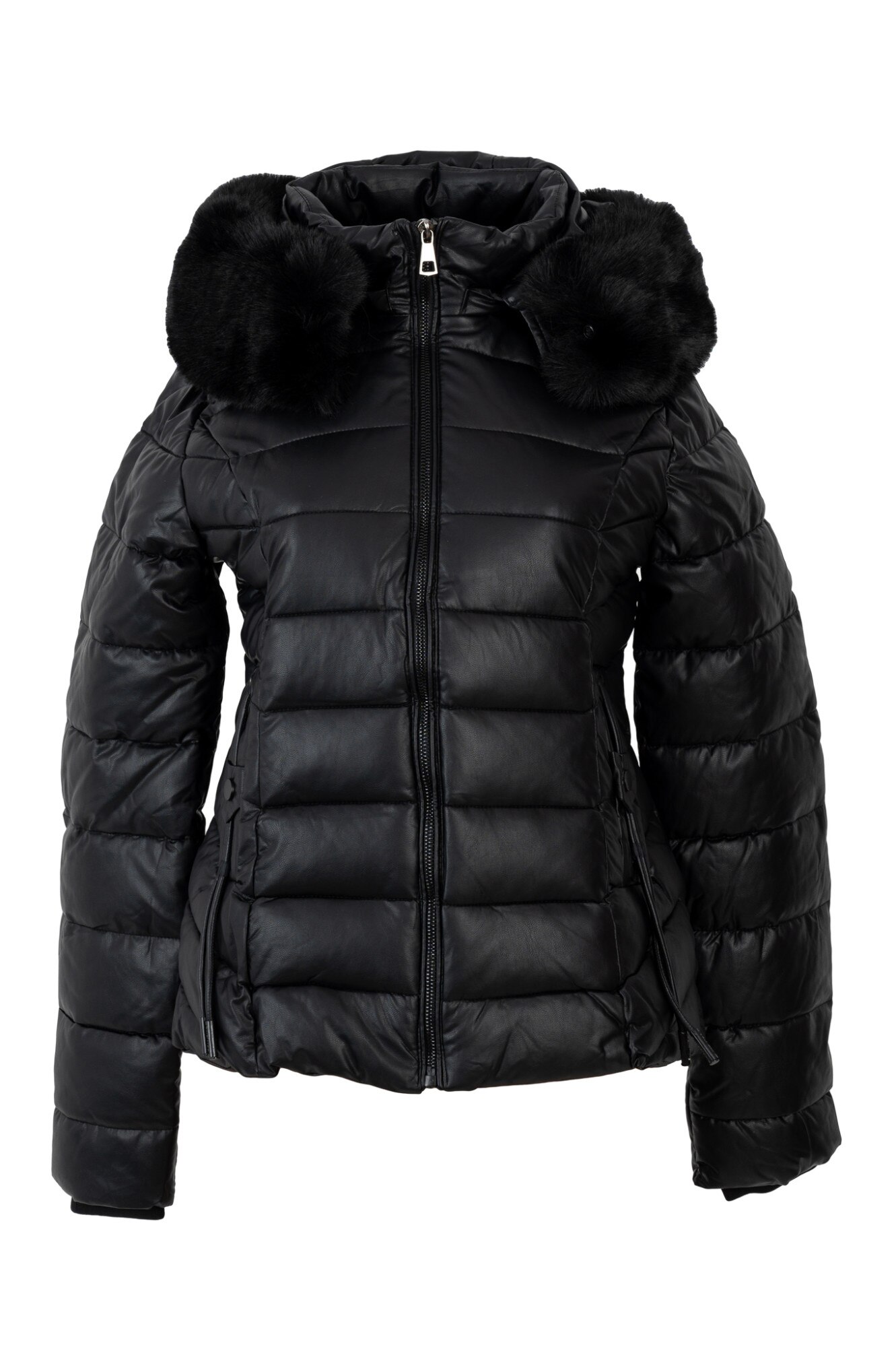 Geaca din piele ecologica 2155, Negru