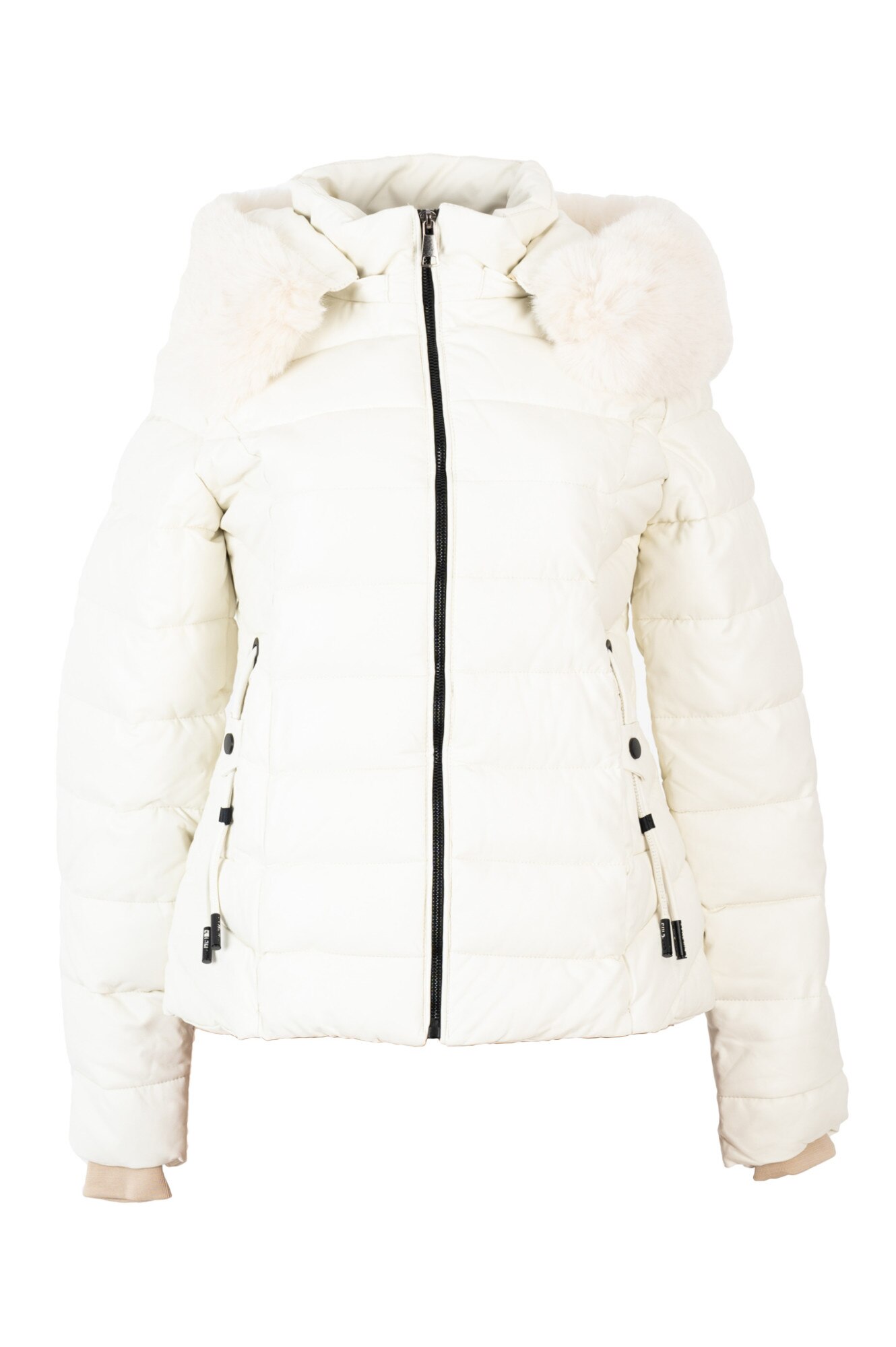 Geaca din piele ecologica 2155, Alb