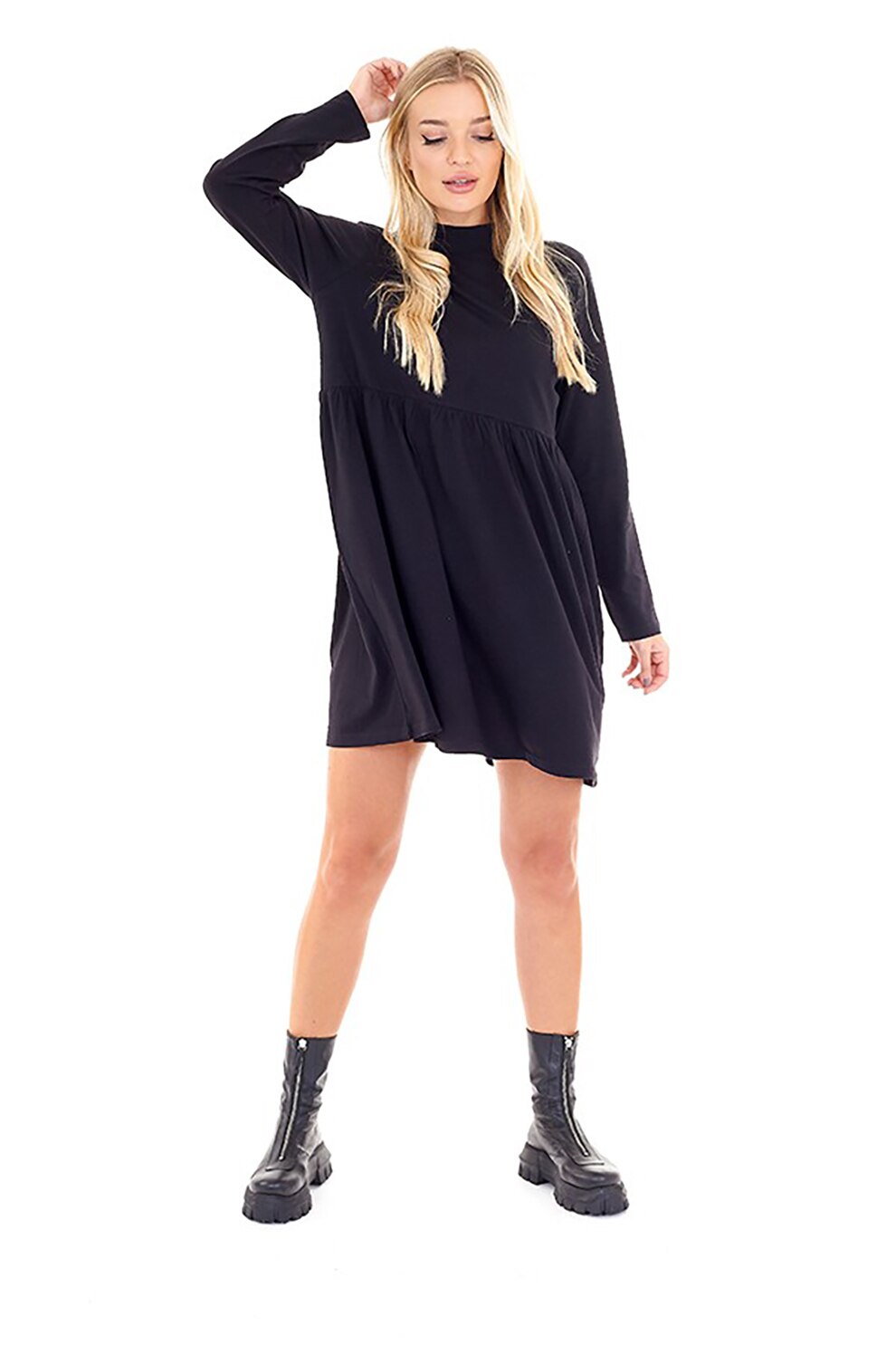 BRAVE SOUL, Rochie mini lejera Lizzie, Negru