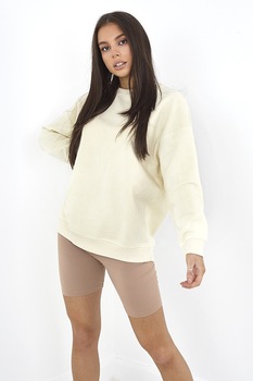 BRAVE SOUL, Bluza sport cu decolteu la baza gatului Climba, Crem BRAVE SOUL, Bluza sport cu decolteu la baza gatului Climba, Crem