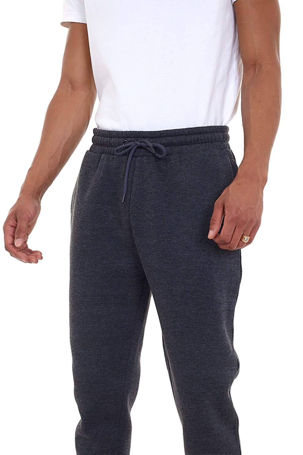 BRAVE SOUL, Pantaloni sport cu snur in talie Tyrelle, Gri inchis