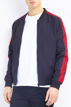 BRAVE SOUL, Jacheta bomber cu segmente laterale contrastante Marvin, Bleumarin/Rosu BRAVE SOUL, Jacheta bomber cu segmente laterale contrastante Marvin, Bleumarin/Rosu
