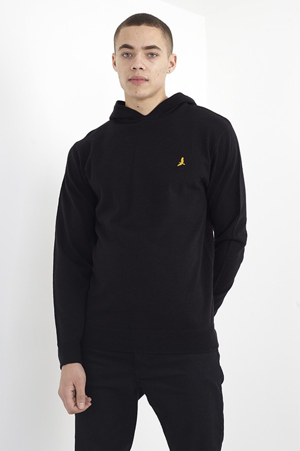 BRAVE SOUL, Hanorac cu logo, Negru