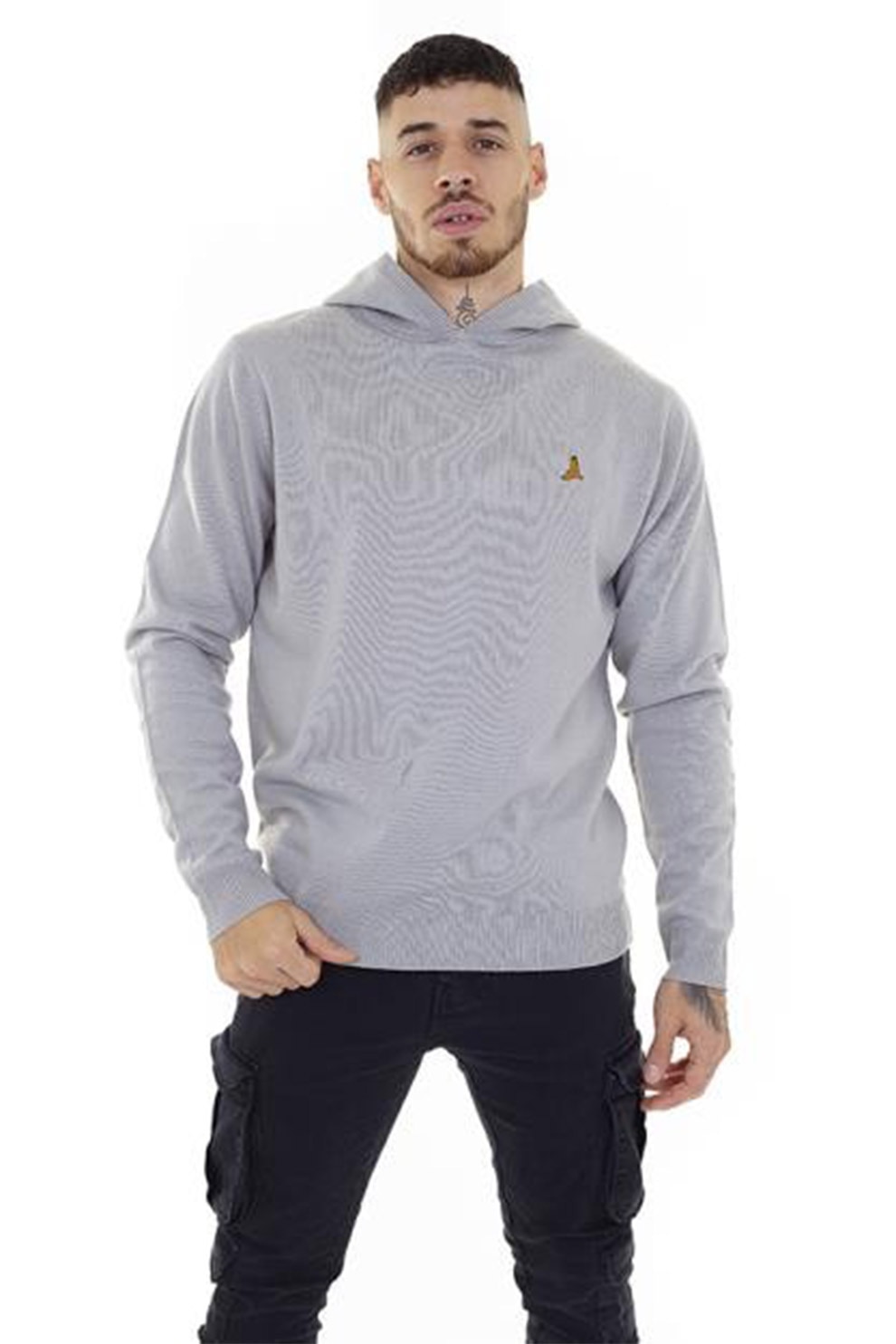 BRAVE SOUL, Hanorac cu logo, Gri deschis