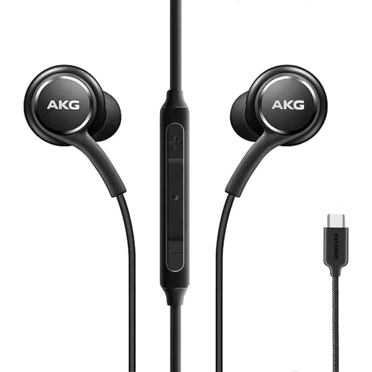 Casti cu microfon, AKG EO-IG955 GALAXY S10 plus, control pe fir, cablu 115 cm, conector USB Tip C, negru Negru
