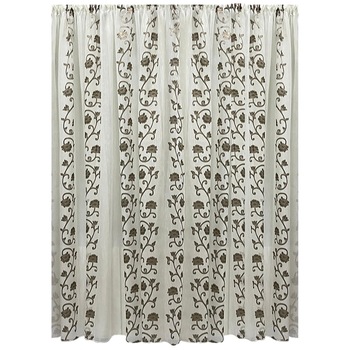 Perdea ivoire brodata maro, din colectia  Perdea ivoire brodata maro, din colectia