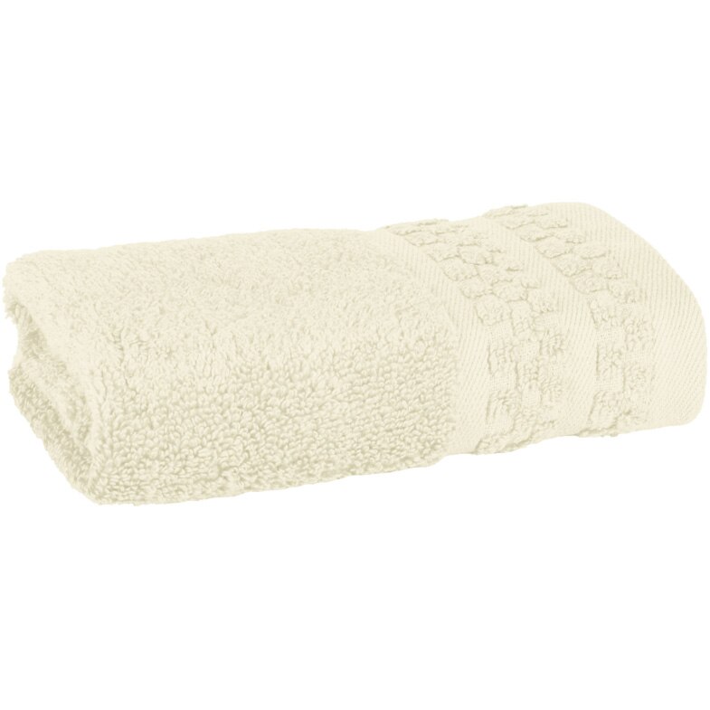 Prosop corp Bamboo Zero Twist Dilios, 30x50 cm, 50% fire bambus, 50% bumbac, fire nerasucite, capacitate mare de absorbtie, 550 GSM, ecru