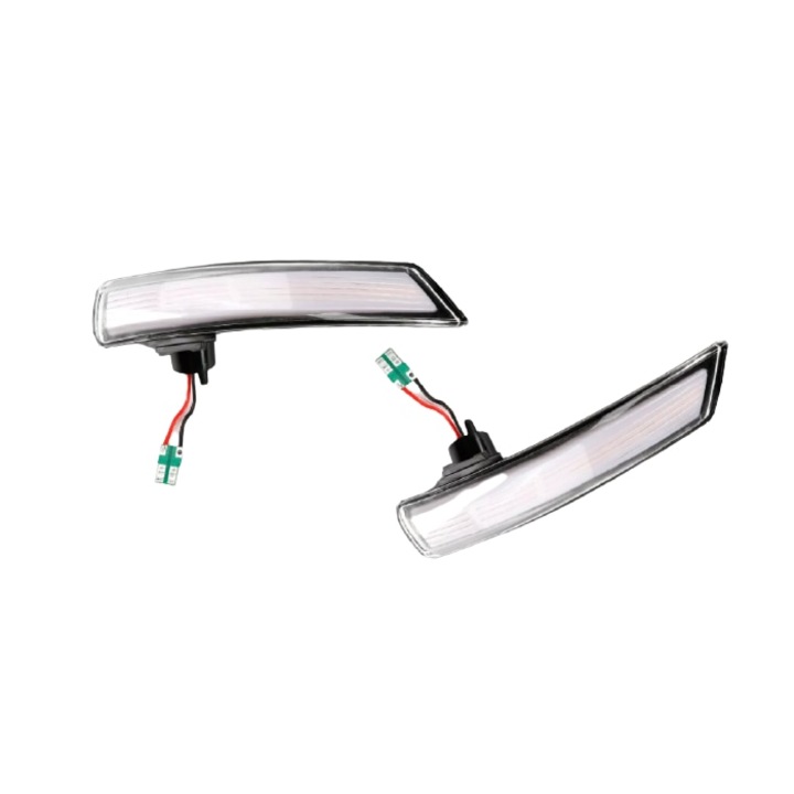 Set semnalizare dinamica Ford Focus 2 MK2, Focus 3 MK3, Mondeo MK4 lupa alba