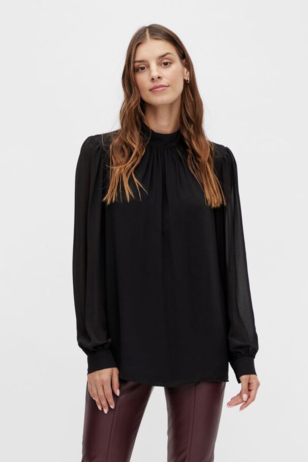 Vila, Bluza cu model floral, Negru