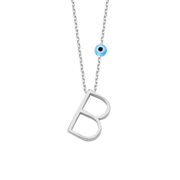 Colier argint cu pandantiv litera B, BeSpecial, CTU0123