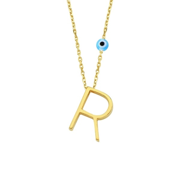 Colier argint cu pandantiv litera R, BeSpecial, CTU0127