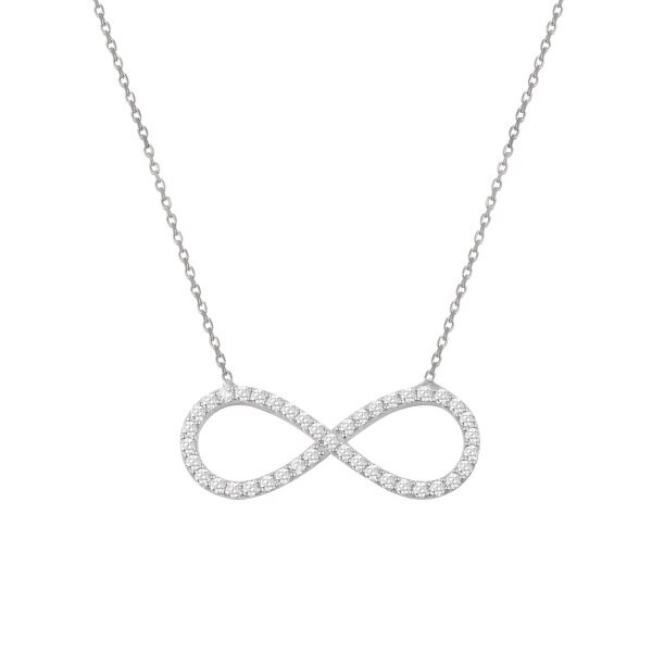 Colier argint Infinity cu zirconii, BeSpecial, CTU0148