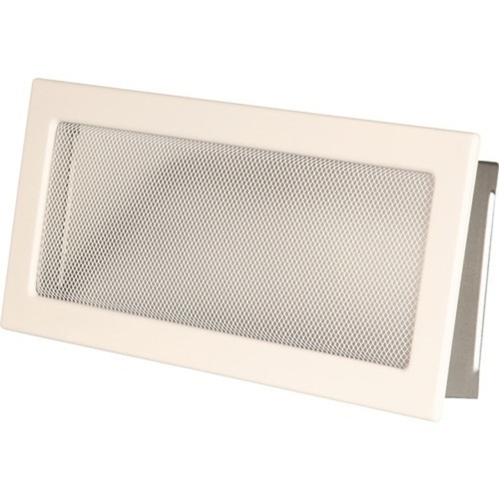 Grilaj pentru seminee 17x37 cm, alb