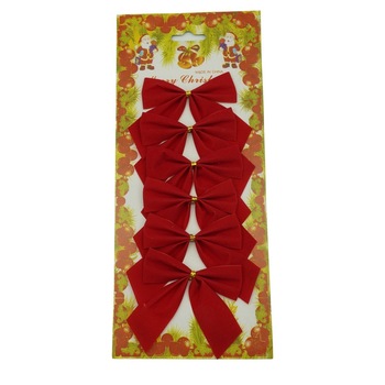 Set 6 fundite pentru brad, Rosii, clasice , 7 x 8 cm, din poliester, Flippy Set 6 fundite pentru brad, Rosii, clasice , 7 x 8 cm, din poliester, Flippy