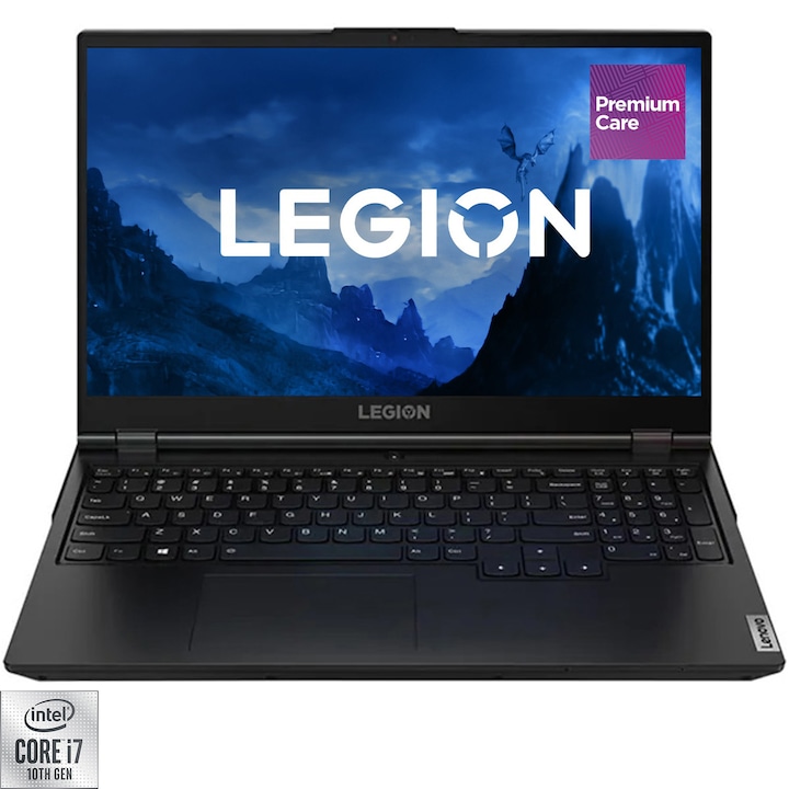 Лаптоп Gaming Lenovo Legion 5 15IMH6, Intel® Core™ i7-10750H, 15.6", Full HD, 120Hz, RAM 8GB, 512GB SSD, NVIDIA® GeForce® RTX™ 3050 4GB, No OS, Phantom Black