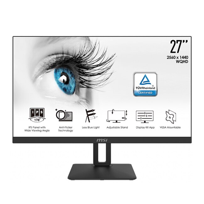 Monitor MSI Pro MP271QP, IPS, 27 inch,5 ms, 60 Hz, 2560x1440, negru