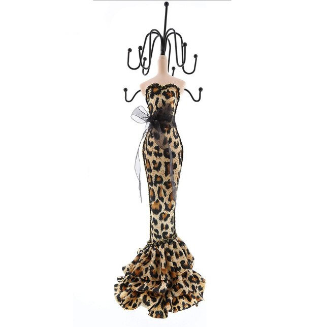 Suport pentru Bijuterii Tip Manechin , Design Leopard , 38 cm