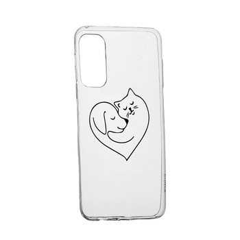 Husa Silicon Compatibila cu Samsung Galaxy A03s, Dog And Cat Love, rezistenta la uzura, anti-alunecare, 739 Husa Silicon Compatibila cu Samsung Galaxy A03s, Dog And Cat Love, rezistenta la uzura, anti-alunecare, 739
