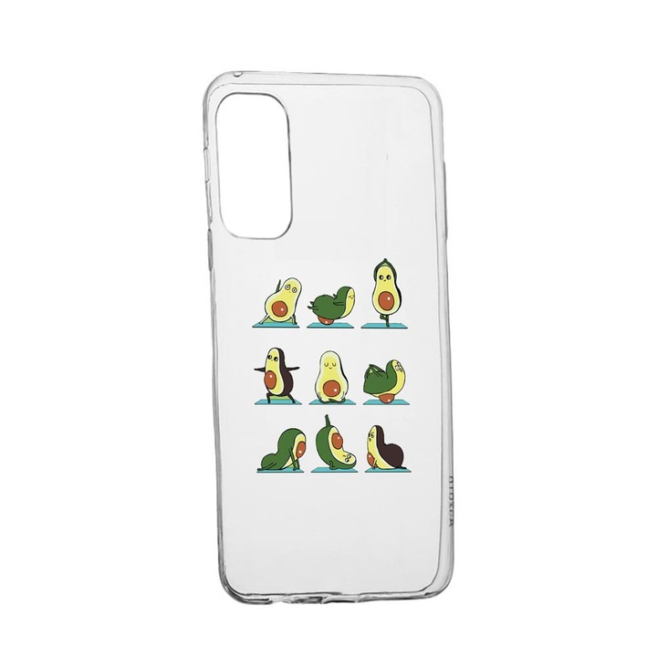 Силиконов капак, съвместим с Vivo X60 Pro, Avocado Yoga, устойчивост на износване, противоплъзгащ се, 752