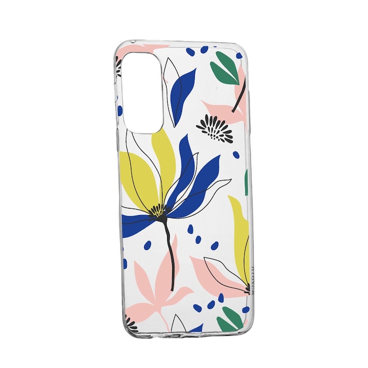 Силиконов калъф, съвместим с Vivo X60 Pro, модел на цветя, устойчивост на износване, противоплъзгащ се, 754