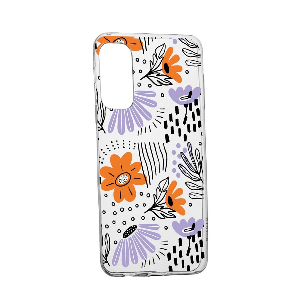 Husa Silicon Compatibila cu Samsung Galaxy A03s, Flowers - Pastel Colors, rezistenta la uzura, anti-alunecare, 757