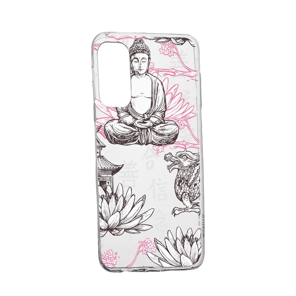 Husa Silicon Compatibila cu Samsung Galaxy A03s, Buddha, rezistenta la uzura, anti-alunecare, 768