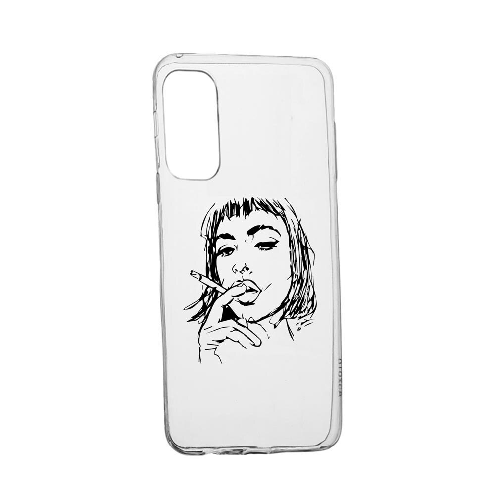 Husa Silicon Compatibila cu OnePlus 9 Pro, Smoking Woman, rezistenta la uzura, anti-alunecare, 749