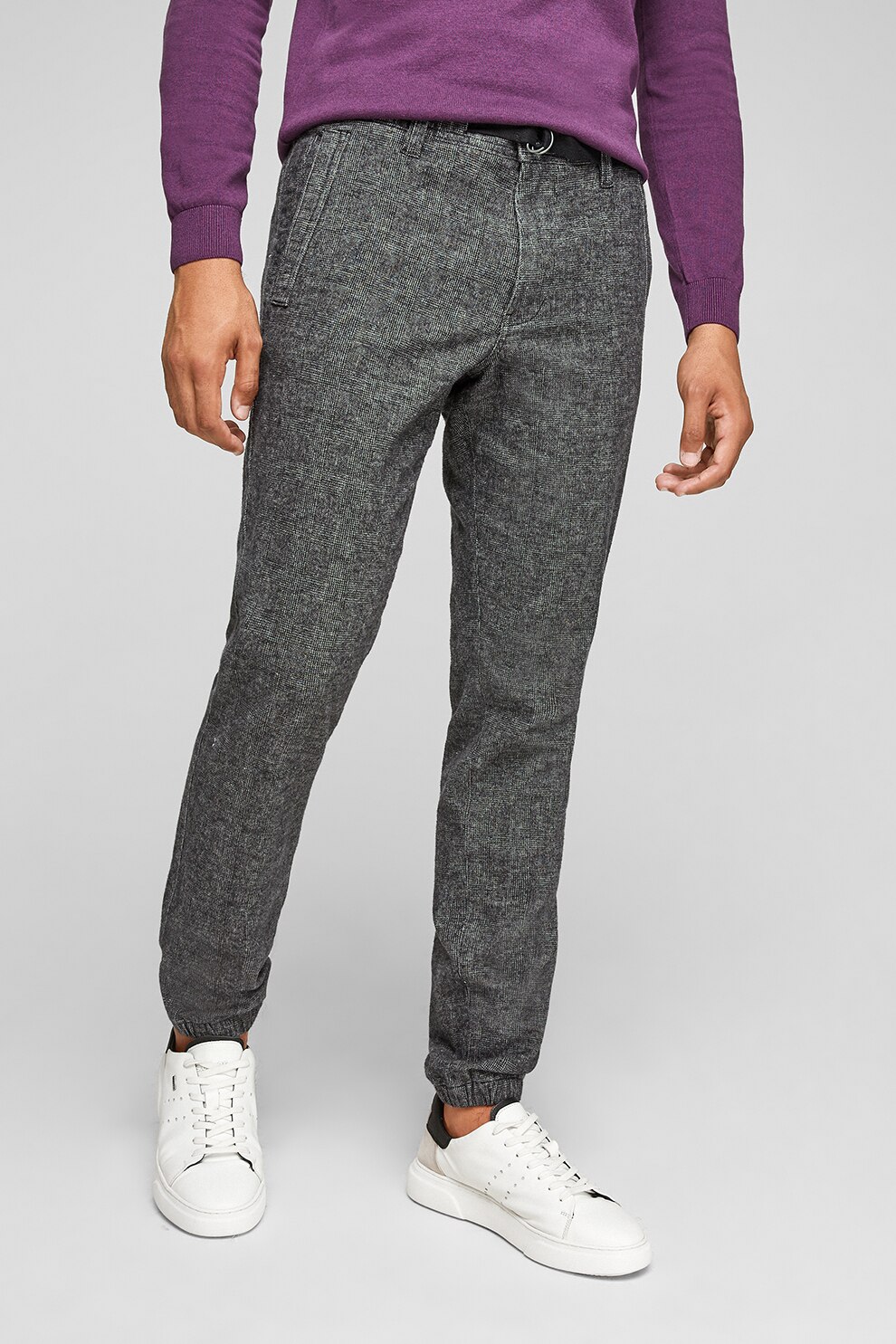 s.Oliver, Pantaloni chino cu buzunare laterale, Gri inchis